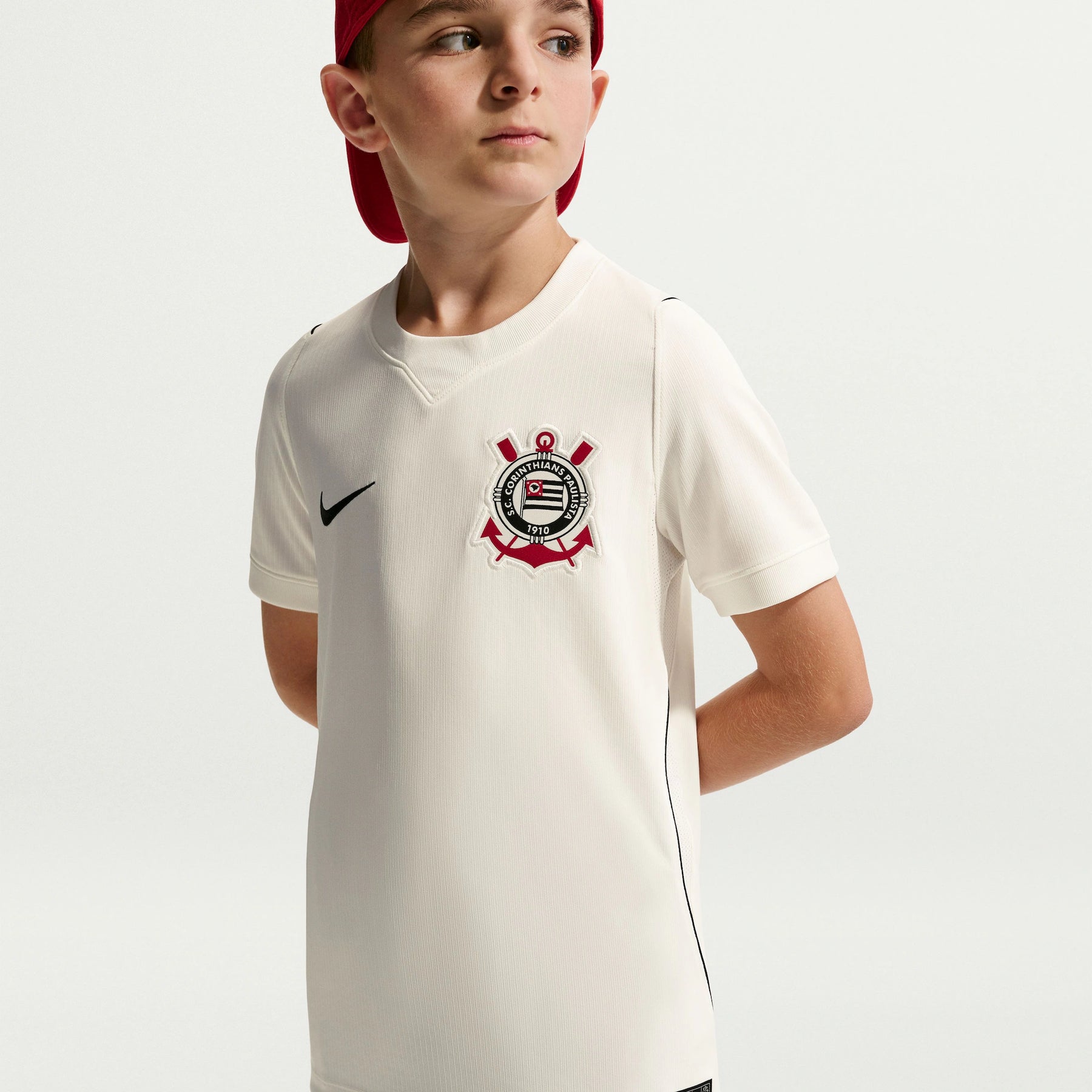 Camisa Corinthians Nike I 2026/27 Torcedor Pro Infantil branca