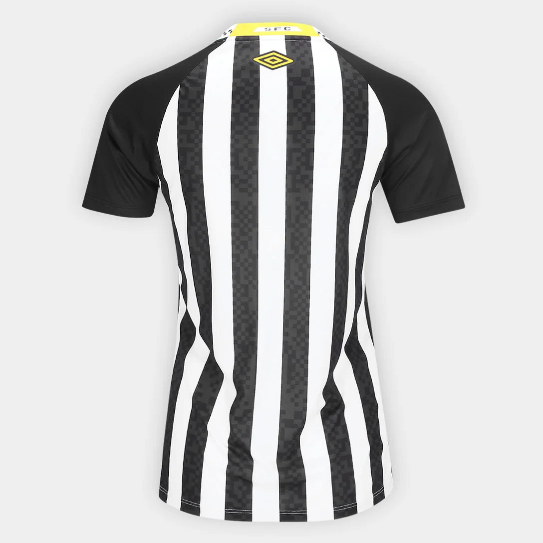 Camisa Santos II 25/26 s/n Umbro Torcedor Feminina - Preto+Branco