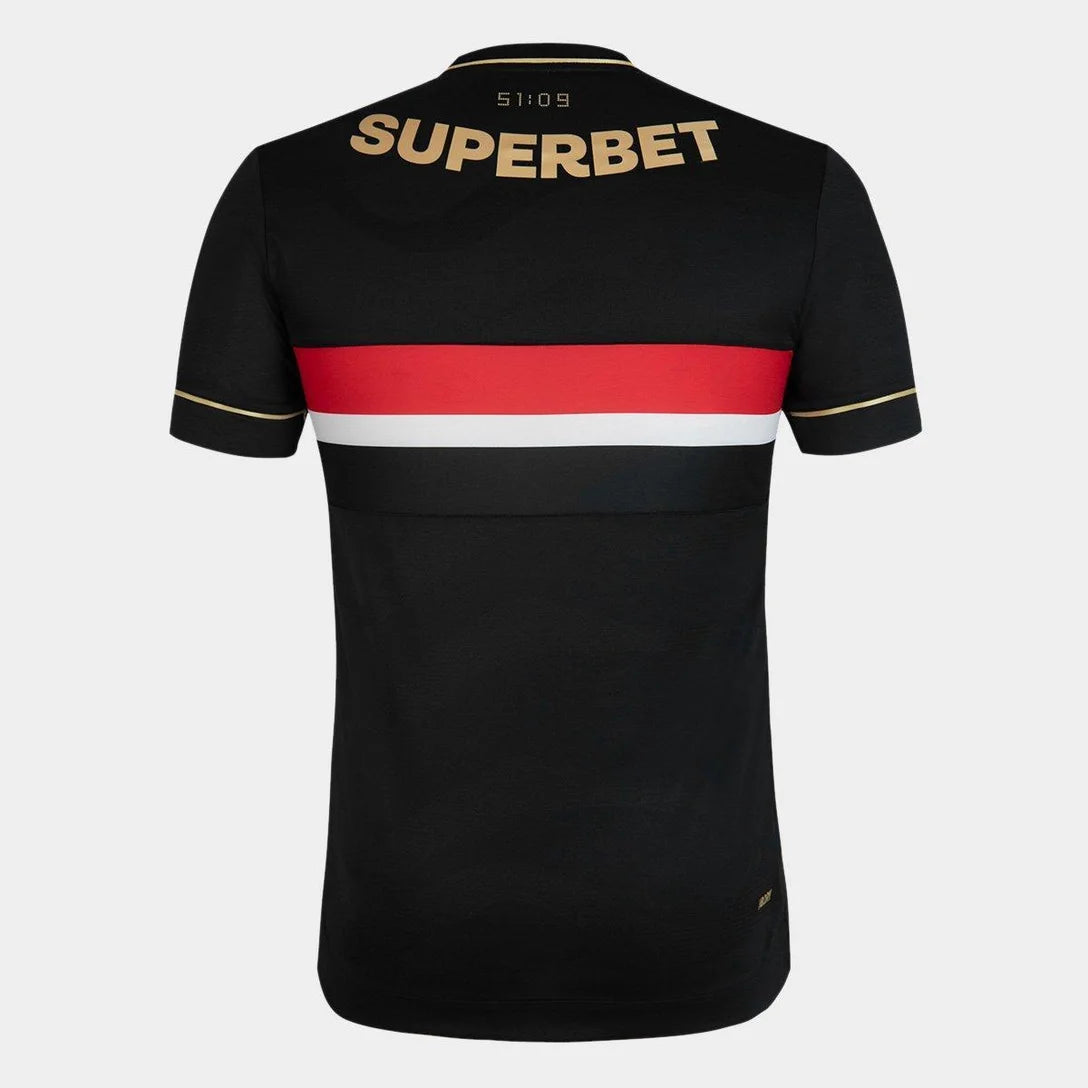 Camisa São Paulo III 25/26 s/n° Jogador Comemorativa New Balance Masculina - Preto+Vermelho