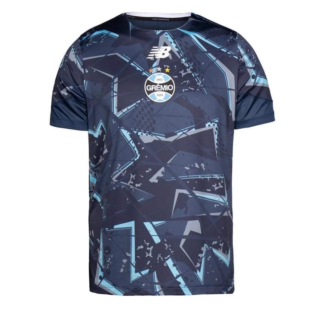 Camisa Grêmio Pré Jogo 26/27 Torcedor New Balance Masculina - Marinho+Azul