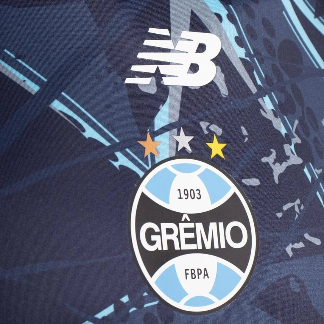 Camisa Grêmio Pré Jogo 26/27 Torcedor New Balance Masculina - Marinho+Azul
