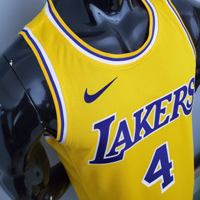Camisa NBA Lakers #4 Rondo Crew Neck Yellow - 23/24