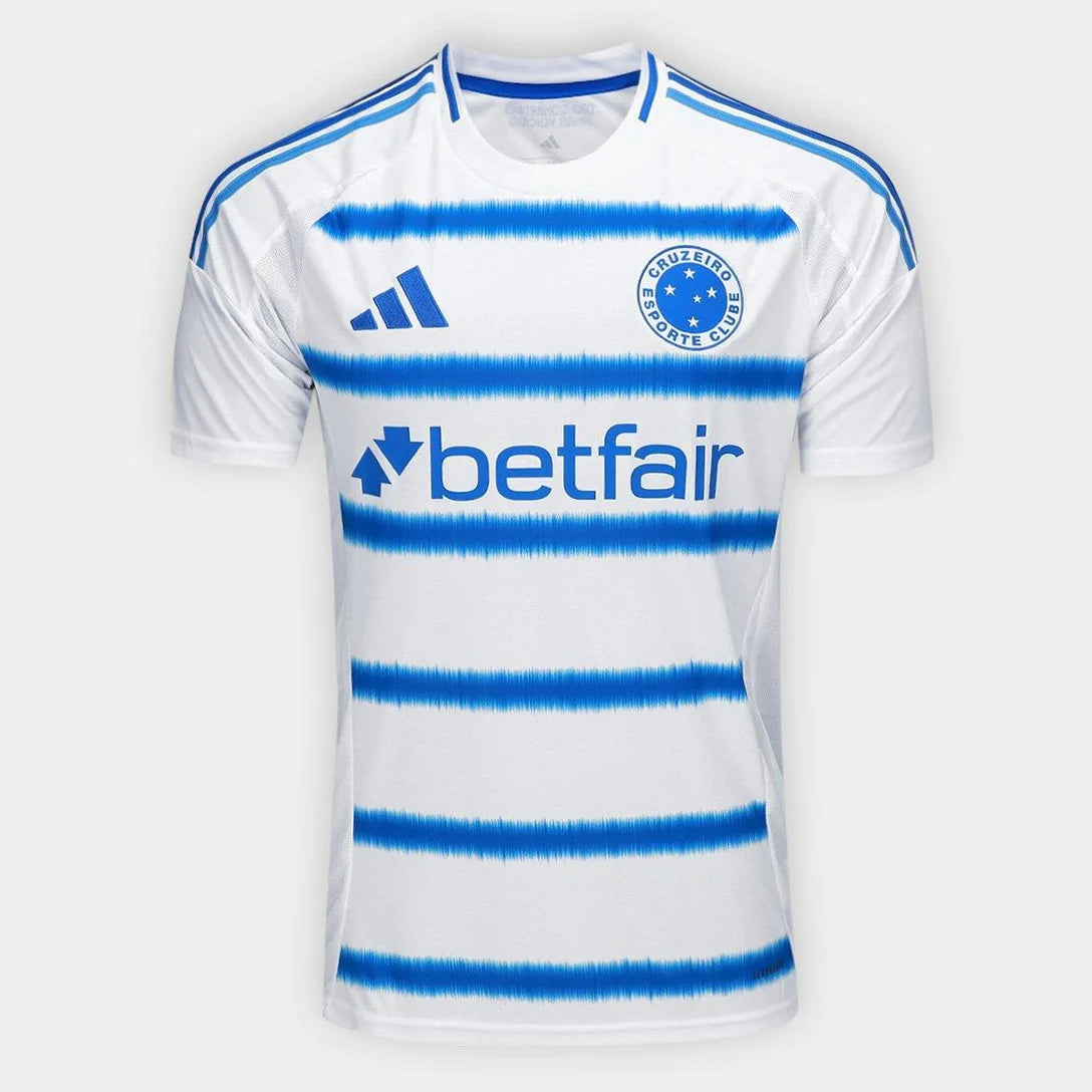 Camisa Cruzeiro II 25/26 s/n Torcedor Adidas Masculina - Branco+Azul