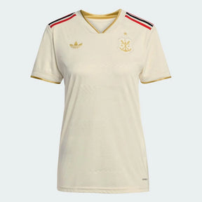 Camisa Flamengo III 25/26 Torcedor Adidas Feminina - Off White