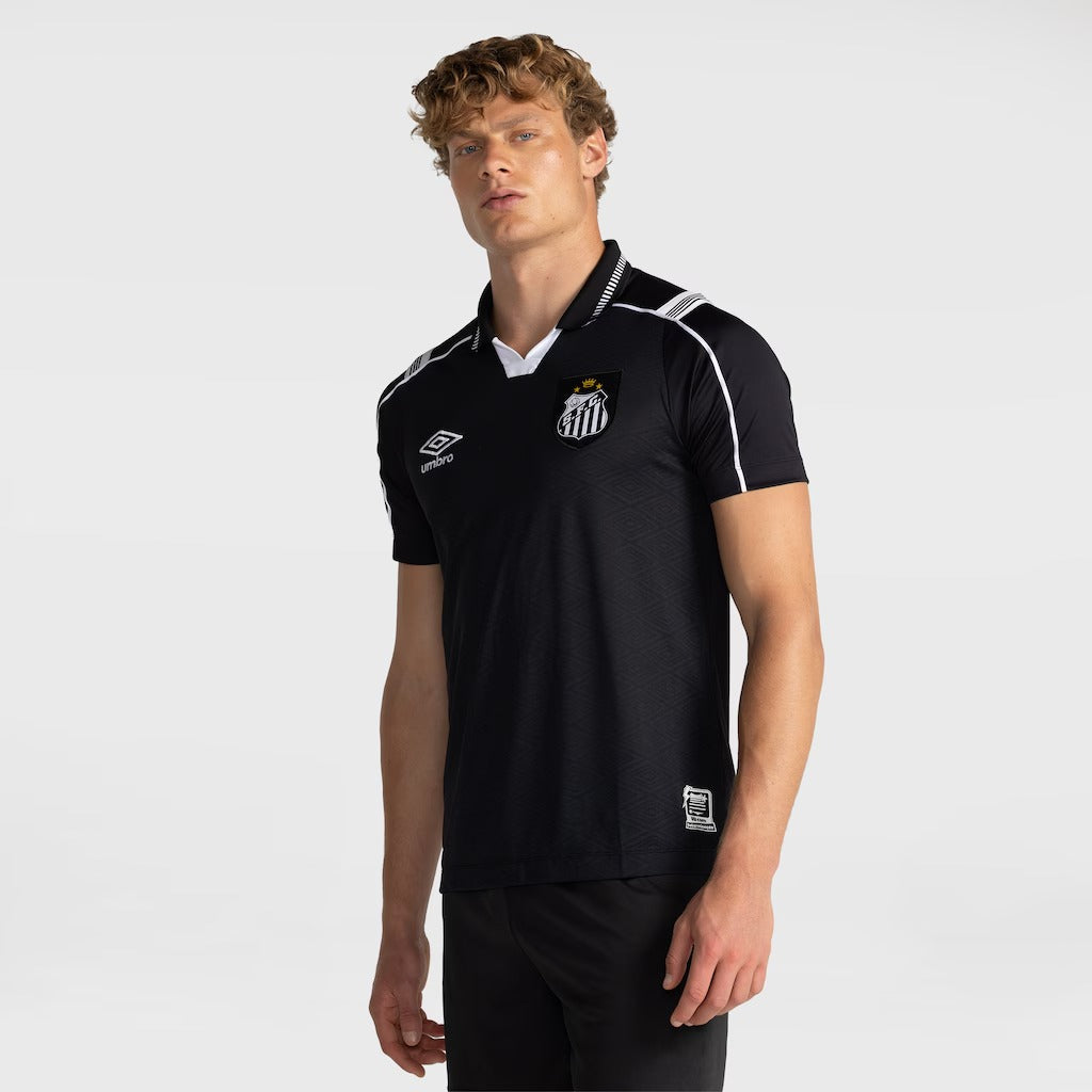 Camisa Santos III 26/27 s/n Torcedor Umbro Masculina - Preto+Branco