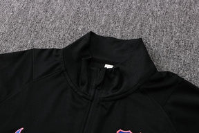 Conjunto Inverno Barcelona Preta e Roxa Nike - Com Fecho