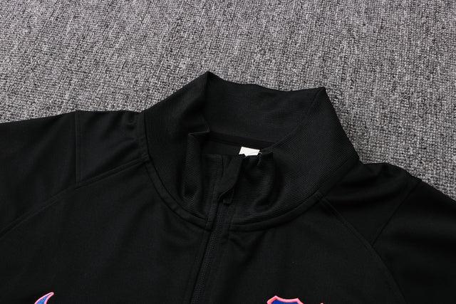 Conjunto Inverno Barcelona Preta e Roxa Nike - Com Fecho
