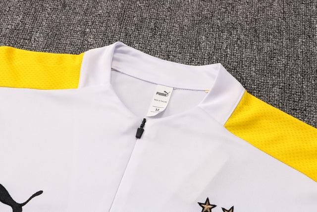 Conjunto Inverno Borussia Dortmund Branca Puma - Com Ziper