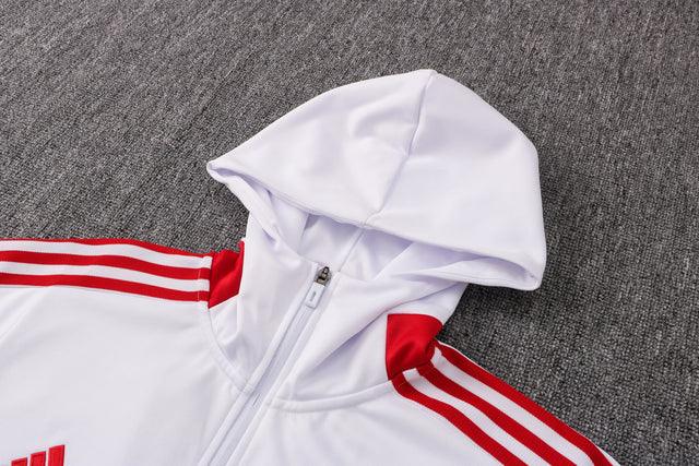 Conjunto Inverno Manchester United Branca Adidas - Com Capuz