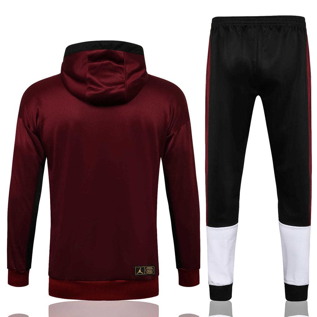 Conjunto Inverno PSG Vinho e Preto Jordan - Com Fecho e Capuz