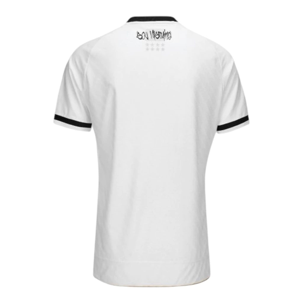 Camisa Vasco Away 25/26 Torcedor Kappa Feminina - Branco e Preto