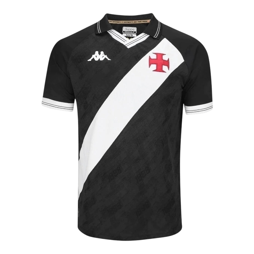 Camisa Vasco da Gama I 25/26 - Torcedor Kappa Masculina - Preta